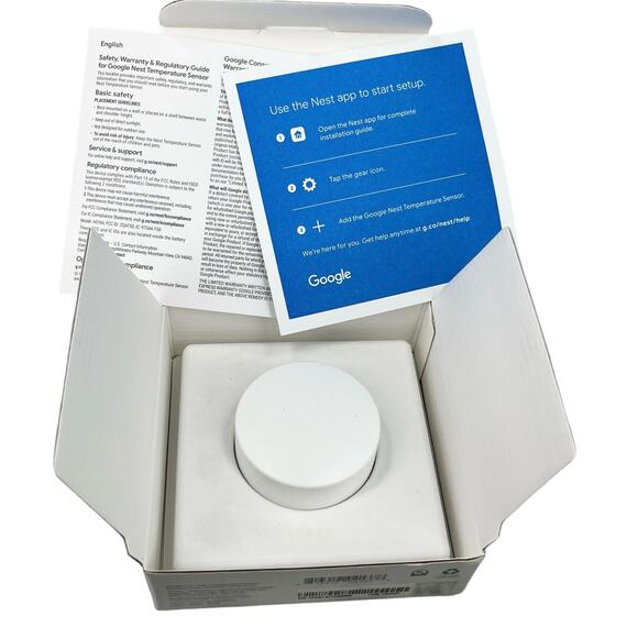 Google Nest Temperature Sensor White New - Picture 3 of 10